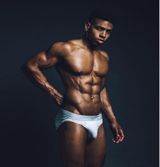 Model Denzell Theodore in Calvin Klein Mens Underwear