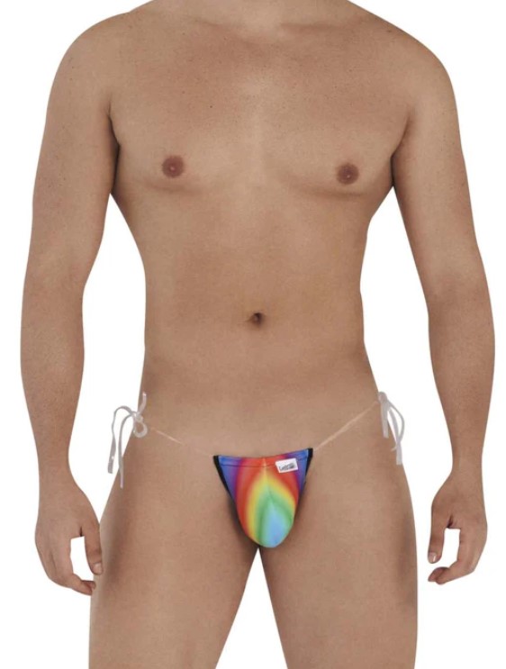 CandyMan 99571 Invisible Micro G-String Color Rainbow Prints - Men's G-Strings