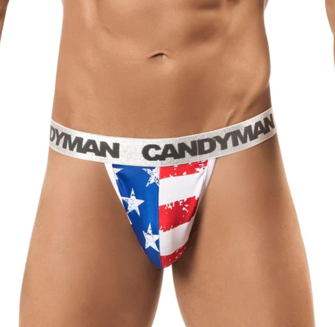 CandyMan 99154 Patriotic Thong Multi-colored - Sexy Underwear Styles 
