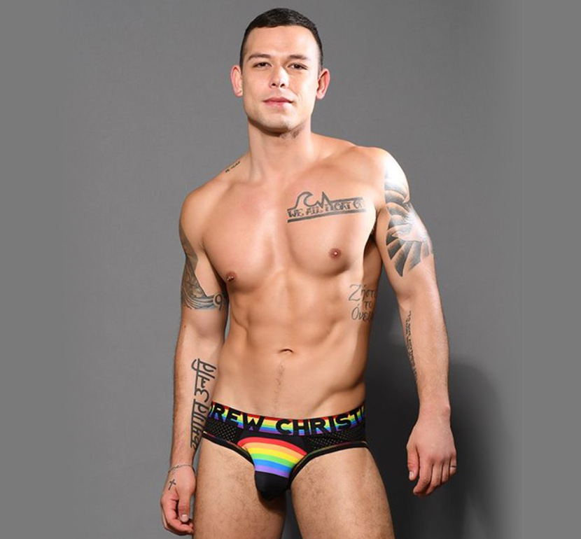 Rainbow Arch Mesh Brief w/ Almost Naked