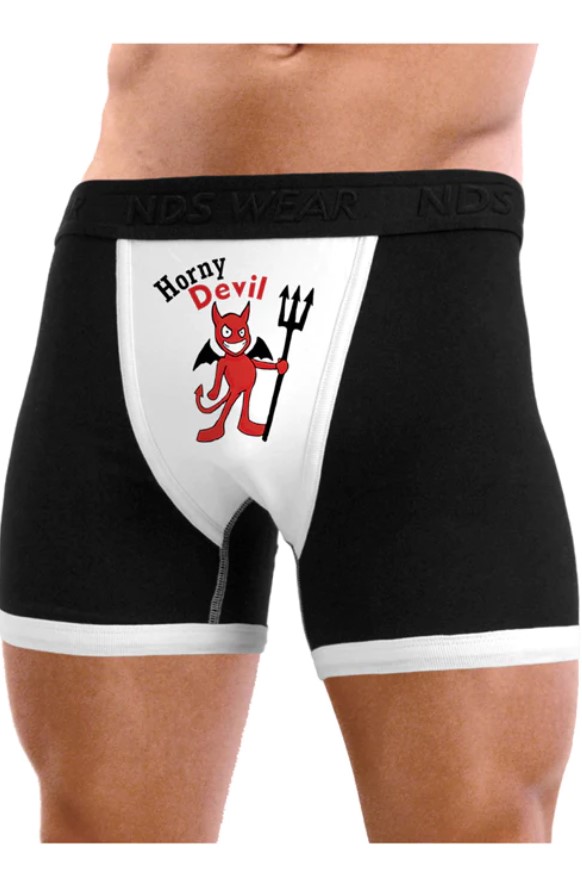 HORNY DEVIL - MENS BOXER BRIEF UNDERWEAR - Men's Underwear