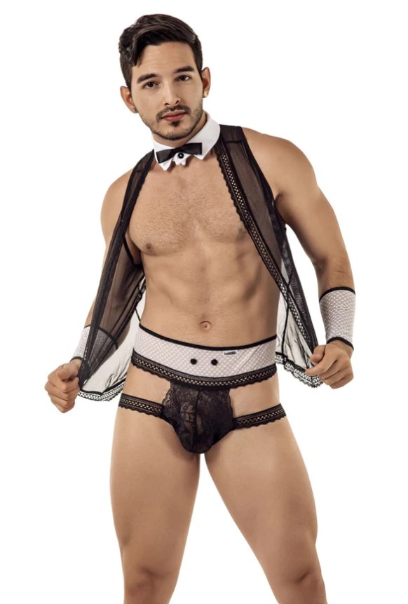 CandyMan 99426 Barman Costume outfit Thongs Color Black