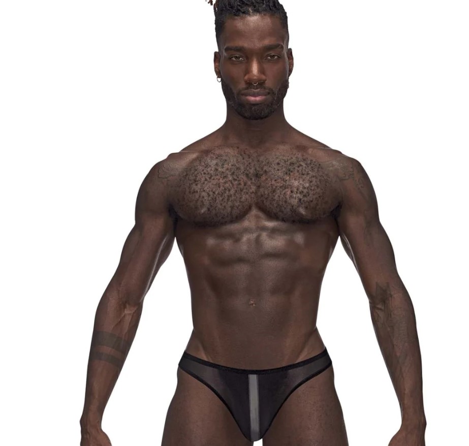 Male Power 480-271 Landing Strip Bikini Brief Color Black - Mens Bikini Briefs
