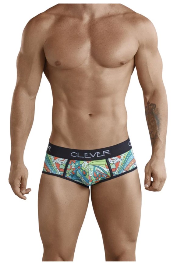 Clever 5379 Botanic Piping Briefs Color Green