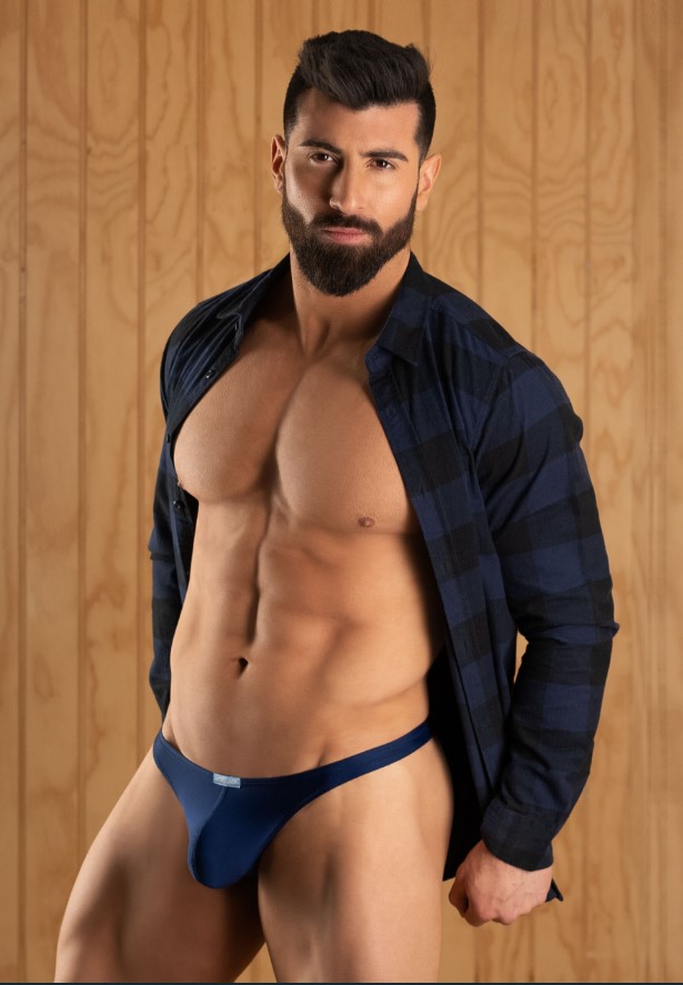 X4D Thong – Dark Blue - men's thong
