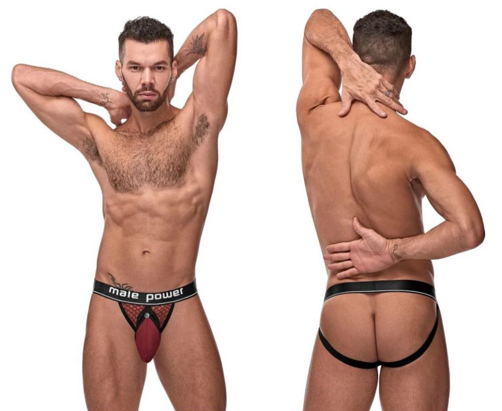 Male Power 346-260 Cockpit C-Ring Jockstrap Color Burgundy
