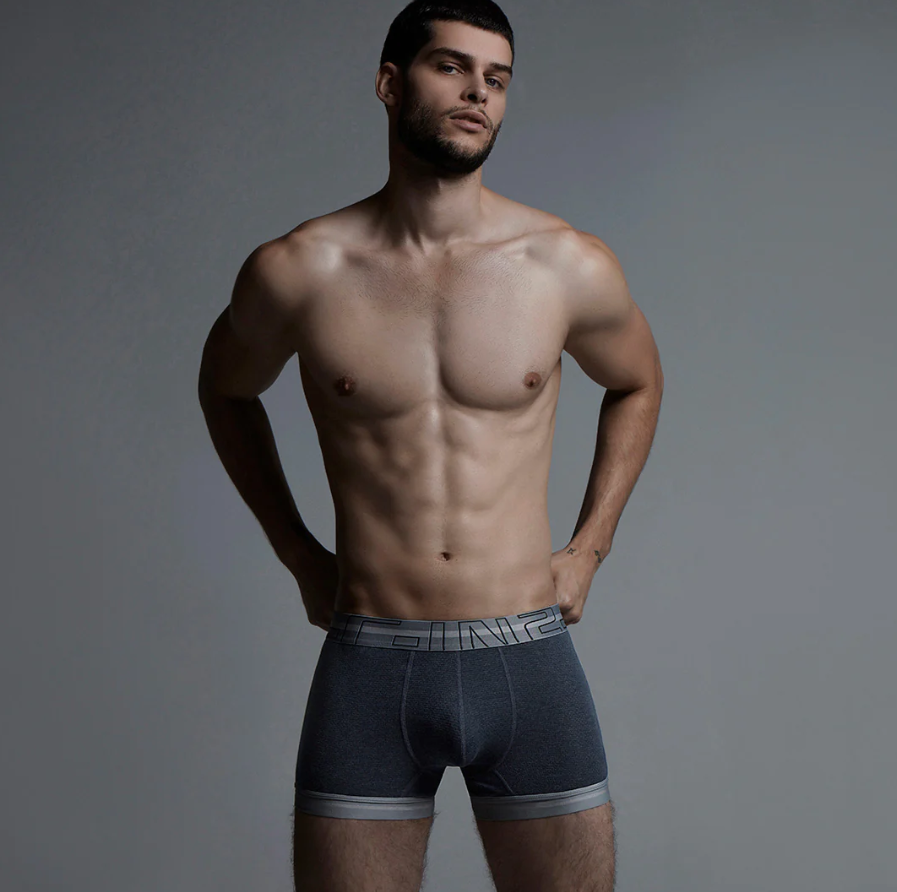 Zen Boxer Brief Neil Navy Heather
