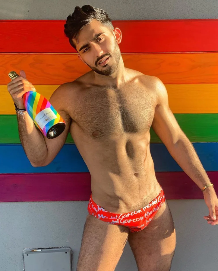 Red Graffiti Swim Brief
