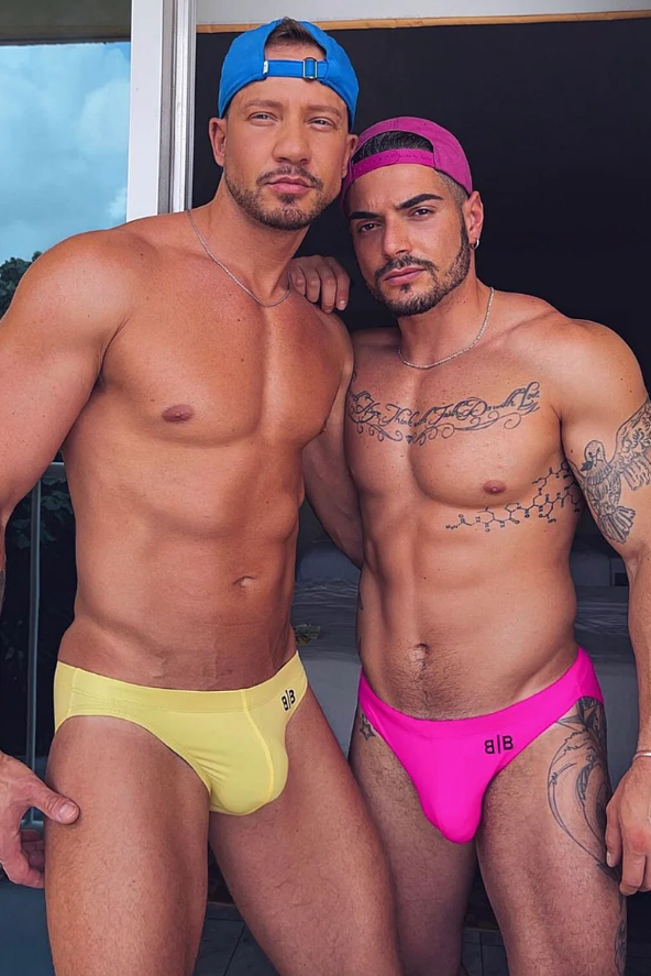 SWIMWEAR - YELLOW + PINK
